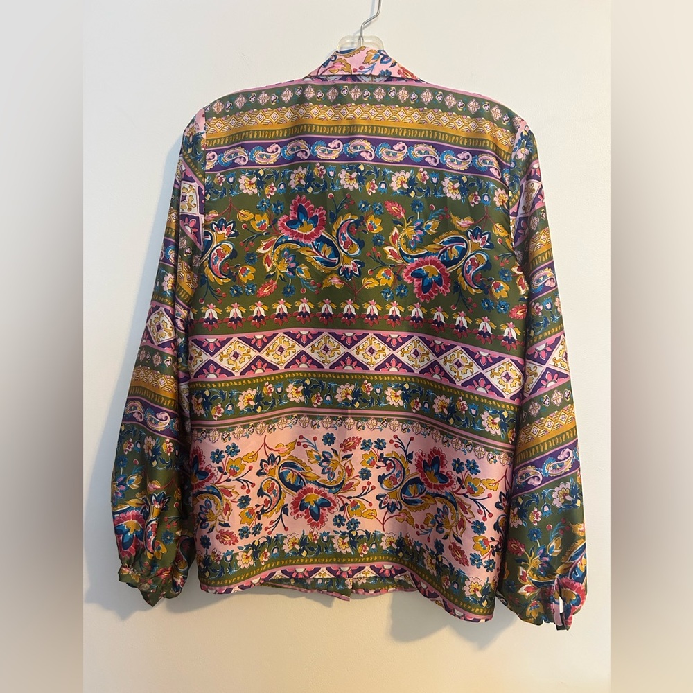 Zara Multicolor Floral Blouse Size XS - Picture 2 of 10